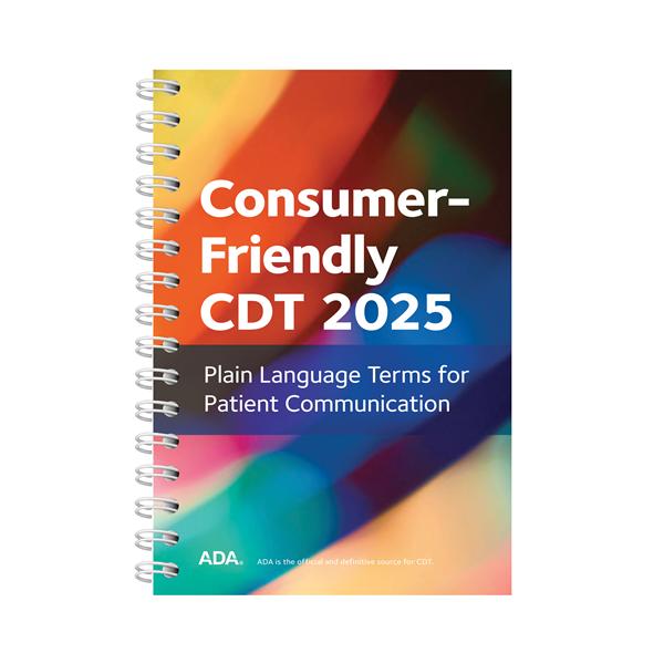 American Dental Association Coding Book 2025 Consumer Friendly CDT Ea