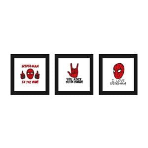 3 Piece Wall Art Spiderman 12 in x 12 in 3/Pk