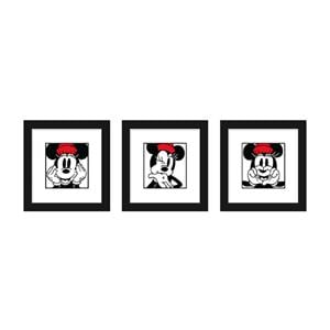 3 Piece Wall Art Minnie Mouse 12 in x 12 in 3/Pk