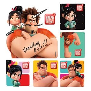 Stickers 2.5 in x 2.5 in Wreck-It Ralph Assorted 100/Rl