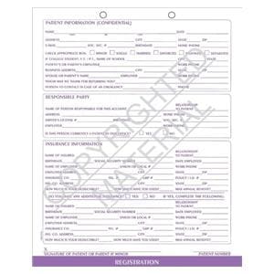 Clinical Record Dental Chart Patient Registration White 100/Pk