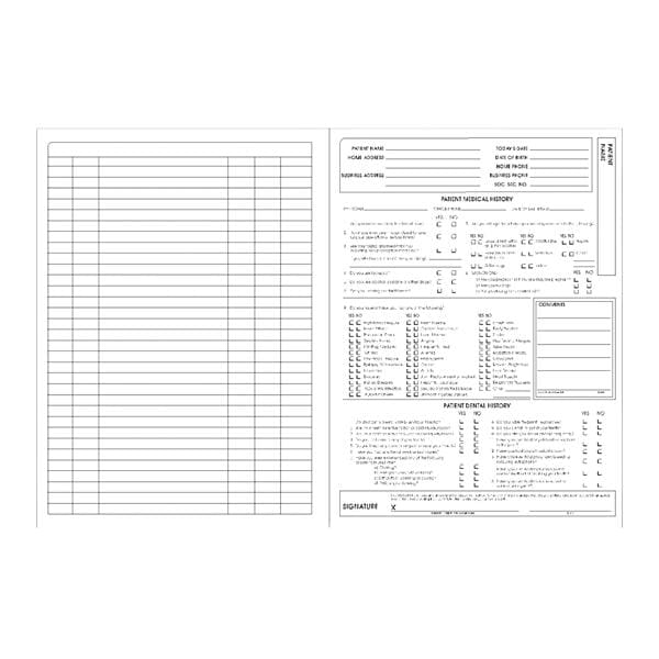 Dental / Medical Dental Chart 100/Pk