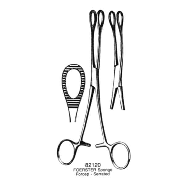 Foerster Sponge Forcep Straight 9-1/2" EA