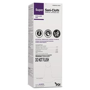 Super Sani-Cloth Germicidal Wipes X-Large Individual Packaging 50/Bx