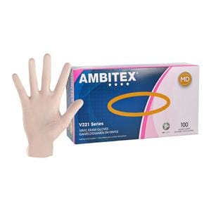 Ambitex Supreme XP Vinyl Exam Gloves Medium Cream Non-Sterile, 10 BX/CA