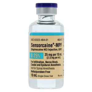 Sensorcaine MPF Injection 0.25% Preservative Free SDV 10mL 25/Pac...