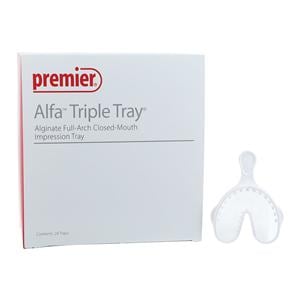 Alfa Triple Tray Bite Trays Double Arch Medium 24/Bx