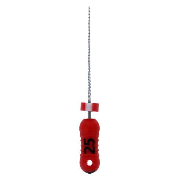 Hand K-File 21 mm Size 25 Stainless Steel Red 6/Pk