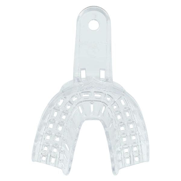 President Disposable Double Arch Impression Tray Perforated 4 Medium Lower 12/Bg