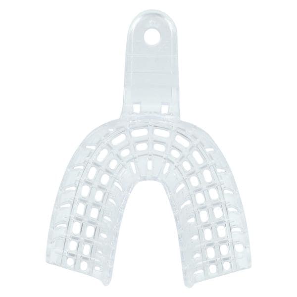 President Disposable Double Arch Impression Tray Perforated 2 Large Lower 12/Bg