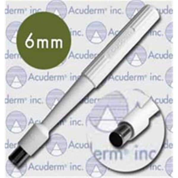 Acu-Punch Dermal Biopsy Punch 6mm Stainless Steel Blade Sterile Disposable 25/BX