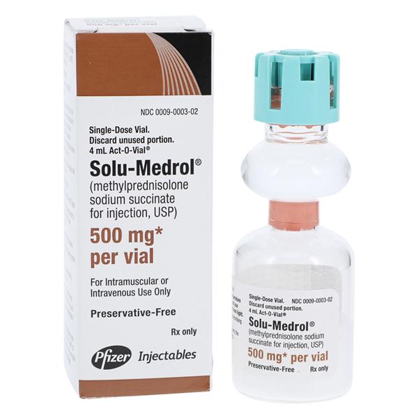 Solu-Medrol Injection 500mg PF SDV Act-O-Vial 4mL Each