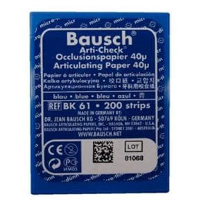 Articulating Paper Strips Micro Thin Blue 40 Microns / 0.0016 in 200/Bx