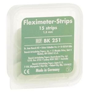 Fleximeter Occlusal Indicator Strips Silicone Silicone Green 15/Pk