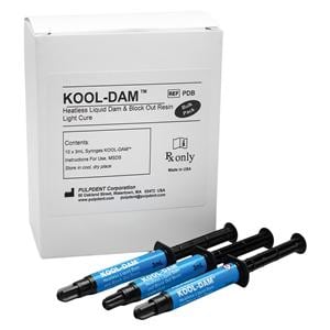 Kool Dam Liquid Dam Light Cure Material Bulk Kit 10/Pk