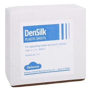 Densilk Plastic Sheets Separating Film 4" x 4" 1000/Bx