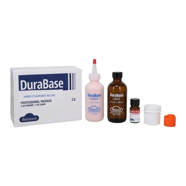 DuraBase Reline Material Hard Rebase Self Cure Pink Powder/Liquid 4oz/Pk