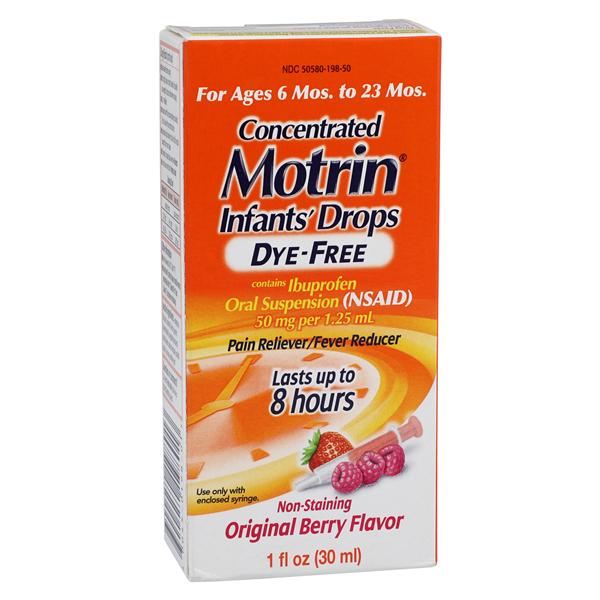 Motrin Infant Drops Berry Dye-Free 1oz/Bt, 36 BT/CA