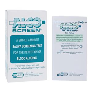 Alco-Screen Alcohol Test Kit CLIA Waived 24/Bx