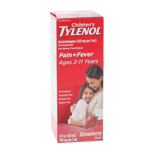 Tylenol Children Liquid Strawberry 4oz/Bt, 36 BT/CA