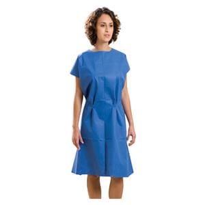 FabriWear Exam Gown 30 in x 42 in Blue Medium / Large Disposable 50/Ca