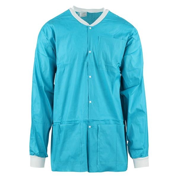 MedFlex Premium Lab Jacket Cotton Like Fabric Small Teal 10/Pk