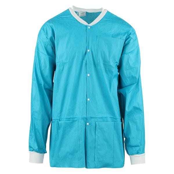 MedFlex Premium Lab Jacket Cotton Like Fabric X-Large Teal 10/Pk