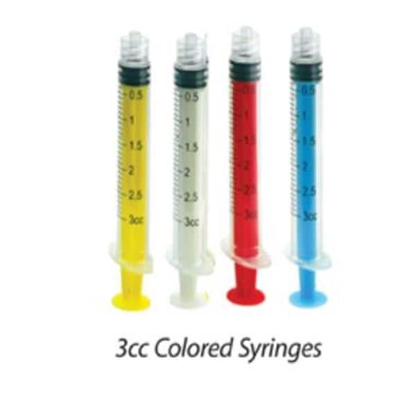 Luer Lock Style Irrigation Syringe 3 cc Blue