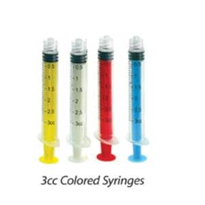 Luer Lock Style Irrigation Syringe 3 cc Yellow