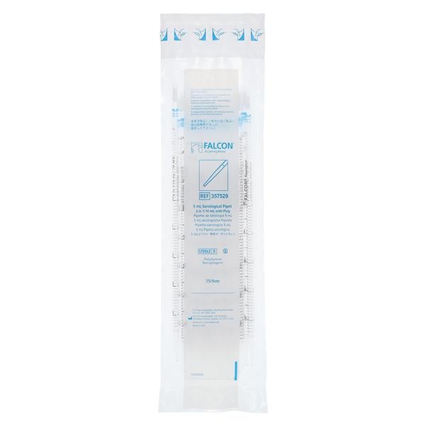 Falcon Serological Pipette Polystyrene 5mL Blue Sterile 25/Pk, 20 PK/CA