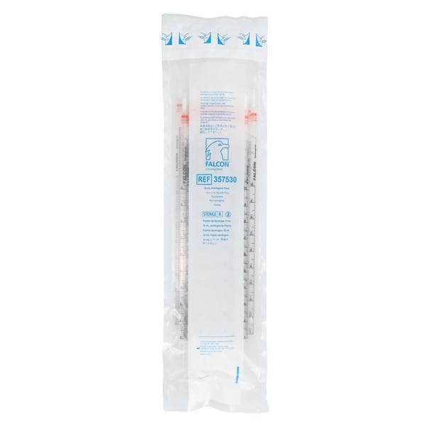 Falcon Serological Pipette Polystyrene 10 mL Red Sterile 25/Pk, 20 PK/CA