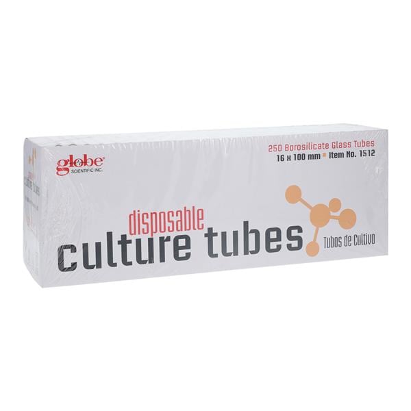 Culture Tube Borosilicate Glass 14mL 16x100mm Non-Sterile 250/Bx, 4 BX/CA