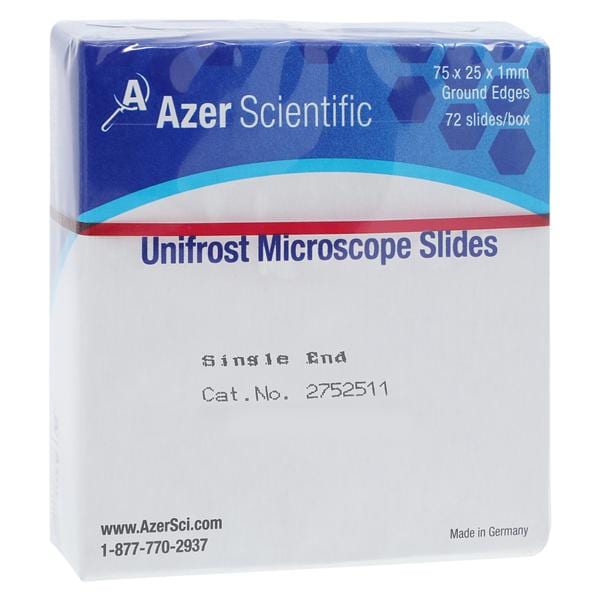 Frosted Microscope Slide 3x1" White 72/Bx, 20 BX/CA