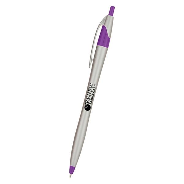 Pen 1 Color Imprint Metallic Ea