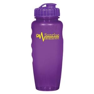 1 Color Imprint Poly-Clear Water Bottle Plastic 30 oz 100/Ca