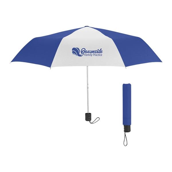 1 Color Imprint Telescopic Folding Umbrella 50/Ca