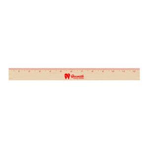 1 Color Imprint Ruler Wood Ea