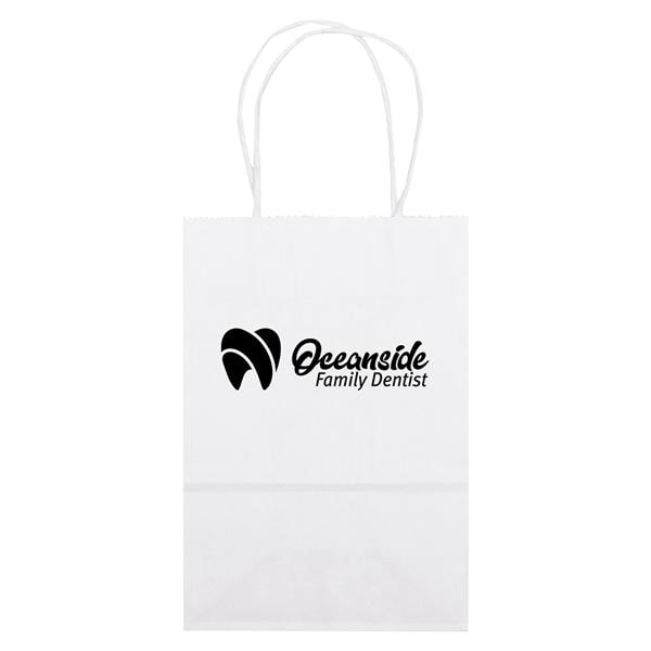 1 Color Imprint Paper Bags Paper White Ea