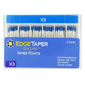 EdgeTaper Encore Paper Points X3 Blue 100/Pk