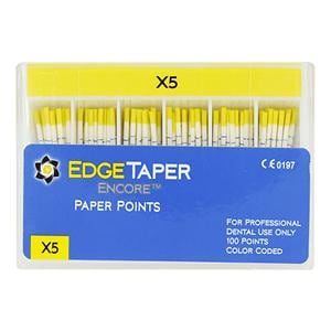 EdgeTaper Encore Paper Points X5 Yellow 100/Pk