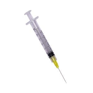 Edge Irrigating Syringe 27 Gauge Yellow w/ 1" Notched Tip/Bendable Needle 100/Bx