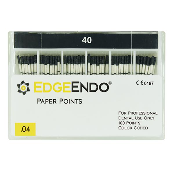 EdgeEndo Paper Points Size #40 .04 Black 100/Pk