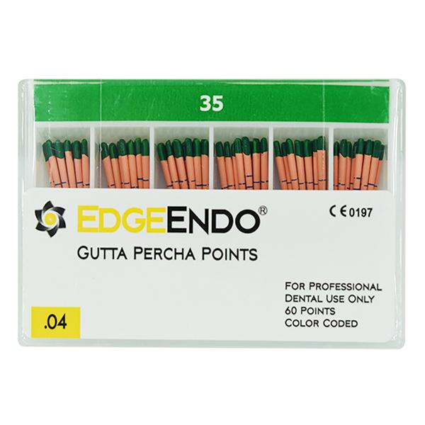 EdgeEndo Gutta Percha Points Size #35 Green 60/Pk