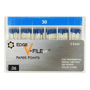 EdgeV-File HT Paper Points Size #30 .06 Blue 100/Pk