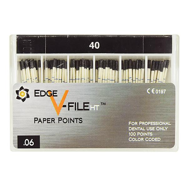 EdgeV-File HT Paper Points Size #40 .06 Black 100/Pk