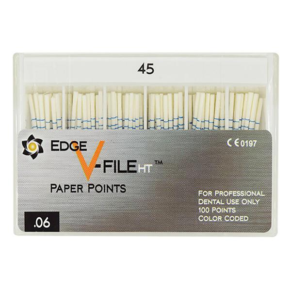 EdgeV-File HT Paper Points Size #45 .06 White 100/Pk