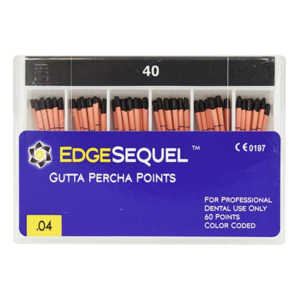 EdgeSequel Sapphire Gutta Percha Points Size #40 Black 60/Pk