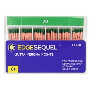 EdgeSequel Sapphire Gutta Percha Points Size #70 Green 60/Pk