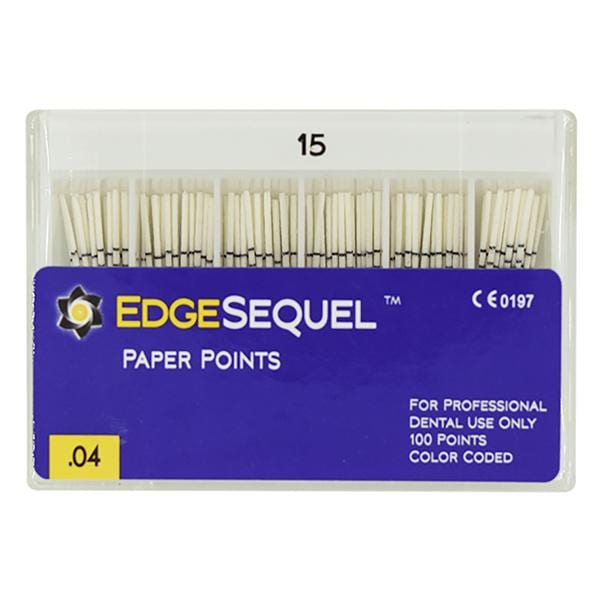 EdgeSequel Sapphire Absorbent Points Size #15 .04 White 60/Pk