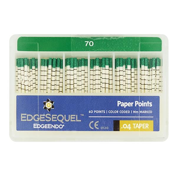 EdgeSequel Sapphire Absorbent Points Size #70 .04 Green 60/Pk